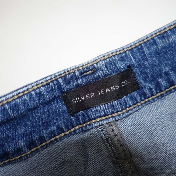 Silver Women's Elyse Slim Boot Cut Jeans Size 27 Blue Mid Rise 27" Inseam Denim - Picture 3 of 6